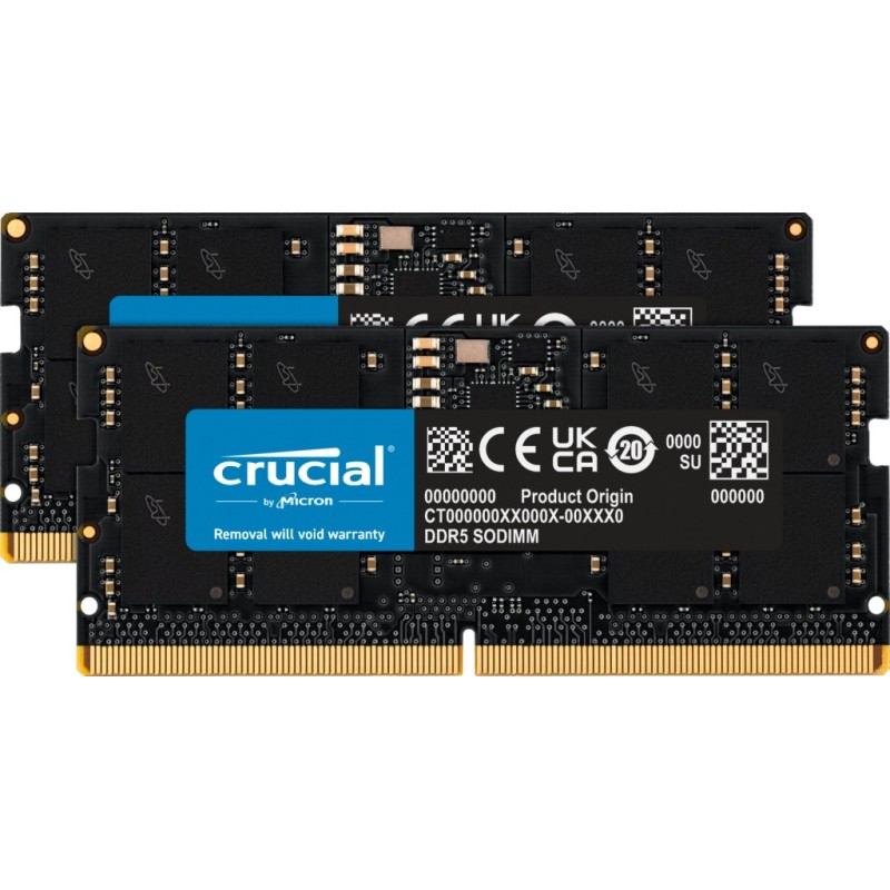 32GB (2x16GB) Crucial DDR5-4800 CL 40 SO-DIMM RAM Notebook Speicher Kit